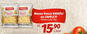 Boa Supermercados Massa Fresca Ravióli Ou Capeletti Massa Leve 1kg oferta