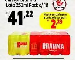 GoodBom Ceveja Brahma Lata Pack C 18 350ml pack c/18 oferta