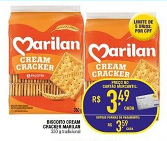 Mercantil Rodrigues Biscoito Cream Cracker Marilan 350g oferta