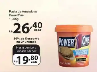 Super Luna Pasta De Amendoim Powerone 1,005g oferta