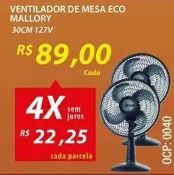 Assaí Atacadista Ventilador de Mesa Eco Mallory 30cm 127V oferta