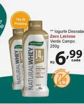 Iogurte Desnatado Zero Lactose Verde Campo 250g