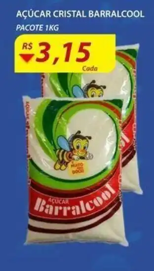 Assaí Atacadista Acucar Cristal Barralcool 1kg oferta