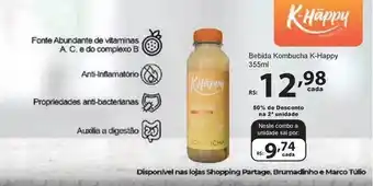 Bebida Kombucha K-happy 355ml