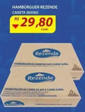 Assaí Atacadista Hamburguer Rezende 36x56g oferta