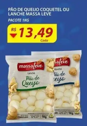 Assaí Atacadista Pao de Queijo Coquetel ou Lanche Massa Leve 1kg oferta