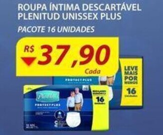 Roupa Intima Descartavel Plenitud Unissex Plus