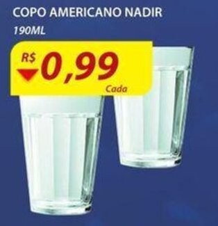 Assaí Atacadista Copo Americano Nadir 190ml oferta