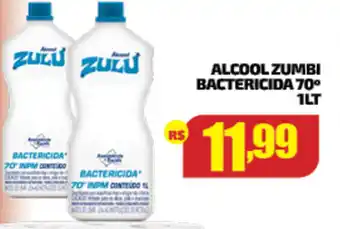 Safra Supermercados Alcool Zumbi Bactericida 70 1L oferta