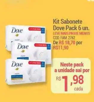 Kit Sabonete Dove Pack 6 Un.
