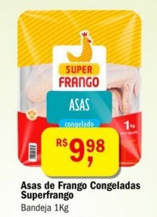 Ultrabox Asas de Frango Congelada Superfrango 1kg oferta