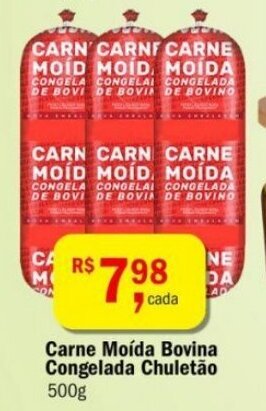 Carne moida bovina congelada Chuletao 500g