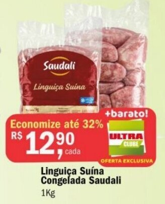Ultrabox Linguica Suina Congelada Saudali 1kg oferta