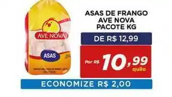 Bahamas Mix Asas De Frango Ave Nova 1kg oferta