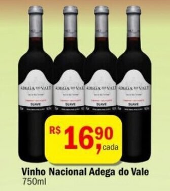 Ultrabox Vinho Nacional Adega do Vale 750ml oferta