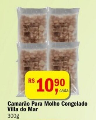 Ultrabox Camarao Para Molho Congelado Villa do Mar 300g oferta