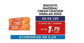 Biscoito Maizena Cream Cracker Marilan 200g