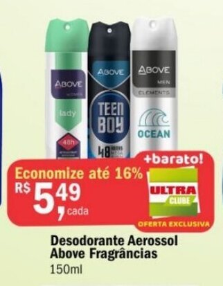 Desodorante Aerossol Above frag. 150ml