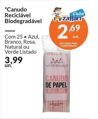 Canudo Reciclável Biodegradável