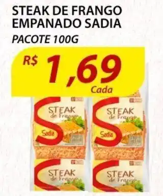 Assaí Atacadista Steak de Frango Empanado Sadia 100g oferta