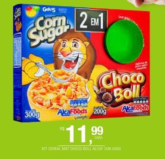 Kit cereal mat choco boll alcaf 2un 500g