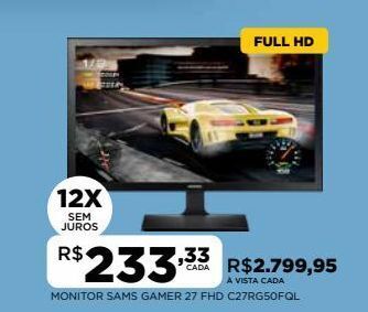 Monitor sams gamer 27 fhd c27rg50fql