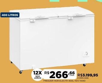 DB Supermercados Freezer hor electr 400l 110v h440 oferta