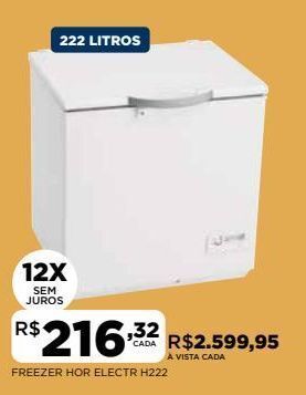 DB Supermercados Freezer hor electr h222 oferta
