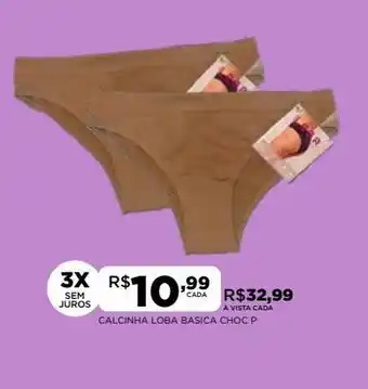 DB Supermercados Calcinha loba basica choc p oferta