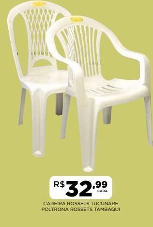 DB Supermercados Cadeira rossets tucunare oferta