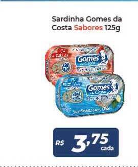 Atakarejo Sardinha Gomes Da Costa Sabores 125g oferta