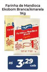 Atakarejo Farinha De Mandioca Ekobom Branca Amarela 1kg oferta