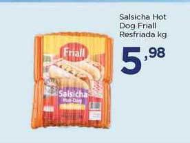 Apoio Mineiro Salsicha Hot Dog Friall Resfriada 1kg oferta