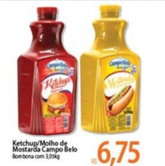 Atacadão Ketchup/ Molho de Mostarda Campo Belo 3.05kg oferta