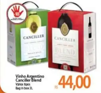 Atacadão Vinho Argentino Canciller Blend 3L oferta