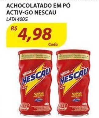 Assaí Atacadista Achocolatado em po Activ-Go Nescau 400g oferta