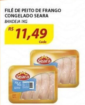 Assaí Atacadista File de Peito de Frango Congelado Seara 1kg oferta