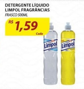 Assaí Atacadista Detergente Liquido Limpol Fragrancias 500ml oferta