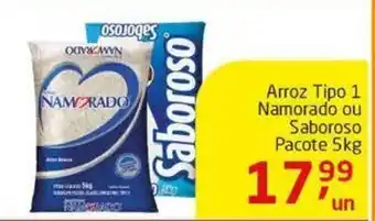 Tenda Atacado Arroz tipo 1 Namorado ou Saboroso pacote 5kg oferta