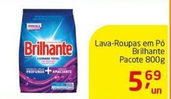 Tenda Atacado Lava roupas em po Brilhante pacote 800g oferta