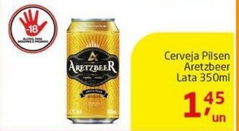 Tenda Atacado Cerveja Pilsen Aretzbeer lata 350ml oferta