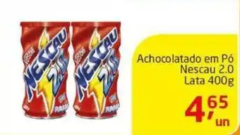 Tenda Atacado Achocolatado em po Nescau 2.0 lata 400g oferta