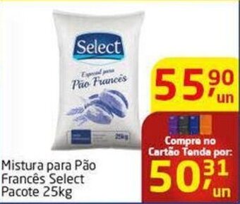 Tenda Atacado Mistura para Pao Frances Select pacote 25kg oferta