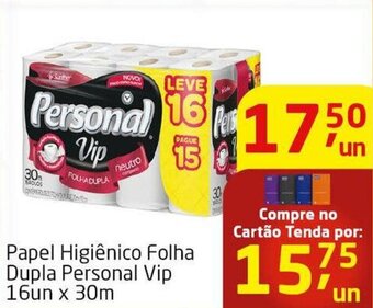 Tenda Atacado Papel Higiénico folha Dupla Personal Vip 16un x 30m oferta