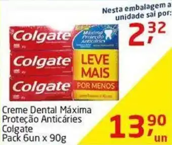Tenda Atacado Creme Dental Maxima Protecao Anticaries Colgate 6x90g oferta