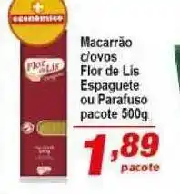 Ricoy Supermercados Macarrão C Ovos Flor De Lis Espaguete Ou Parafuso 500g oferta