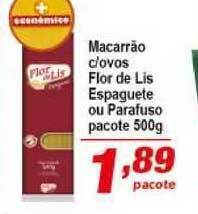 Macarrão C Ovos Flor De Lis Espaguete Ou Parafuso 500g