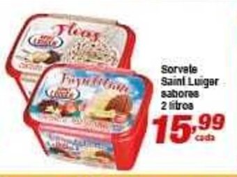 Ricoy Supermercados Sorvete Saint Luiger sabores 2L oferta