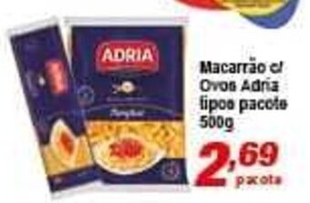 Macarrao c/ ovos Adria tipos pacote 500g