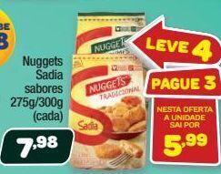 Costazul Supermercados Nuggets sadia sabores 275g/300g oferta
